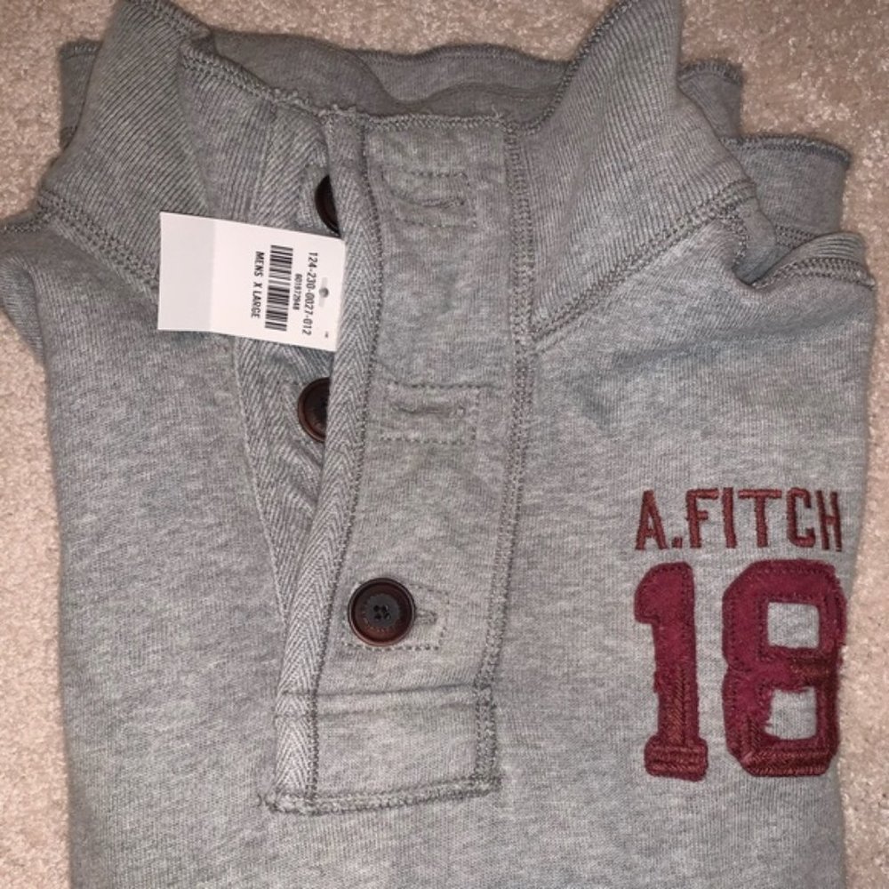NWT Abercrombie Henley | Gray | XL